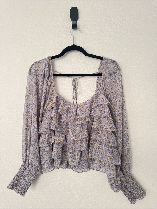 Astr Tops - ASTR The Label Tiered Ruffle Blouse Top Size Large